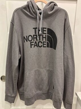 The North Face Gray Pullover Hoodie with Black Logo
